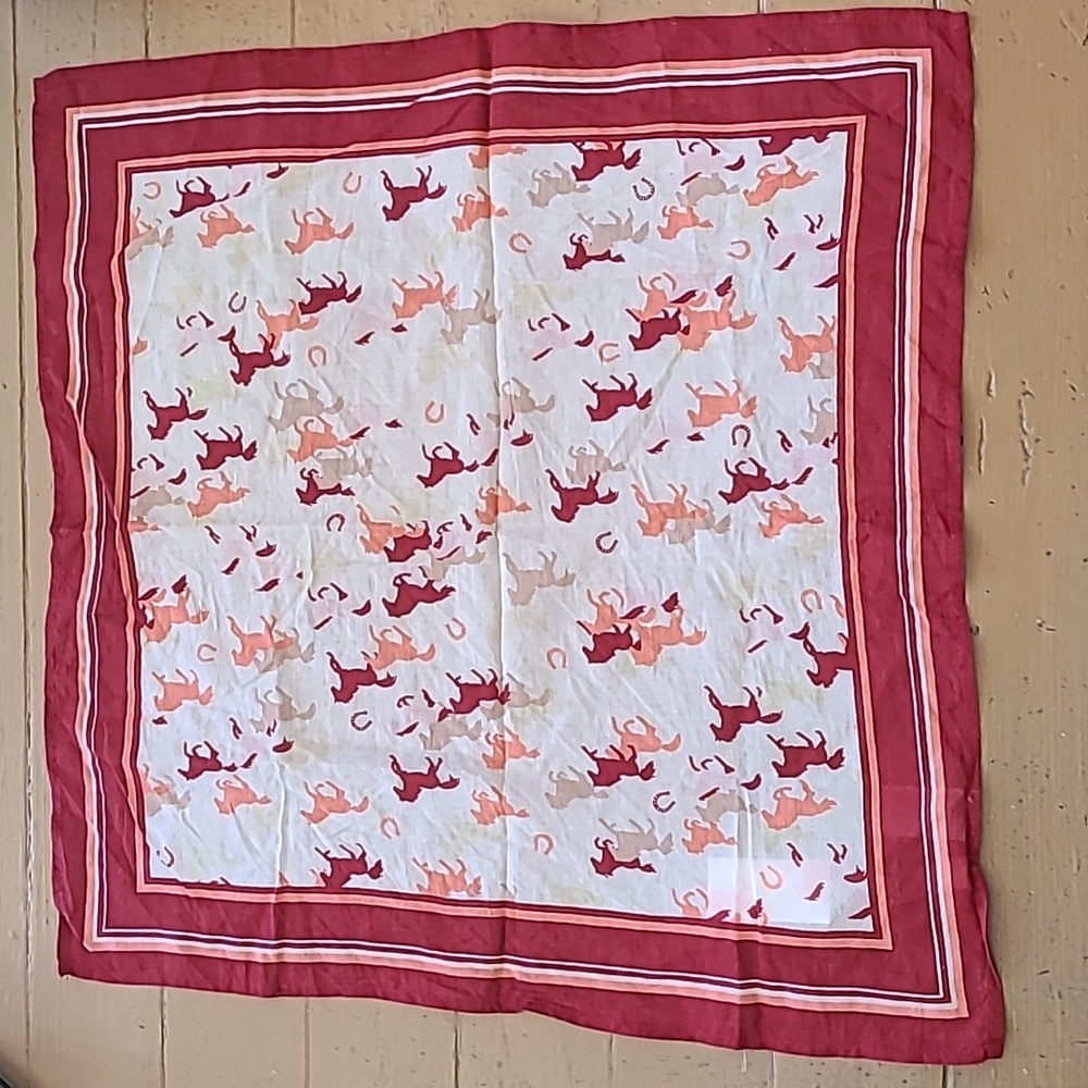Loft Horse Print Scarf Bandana - Picture 3 of 7